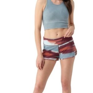 Smartwool Women's Active Lined Shorts Horizon Print New